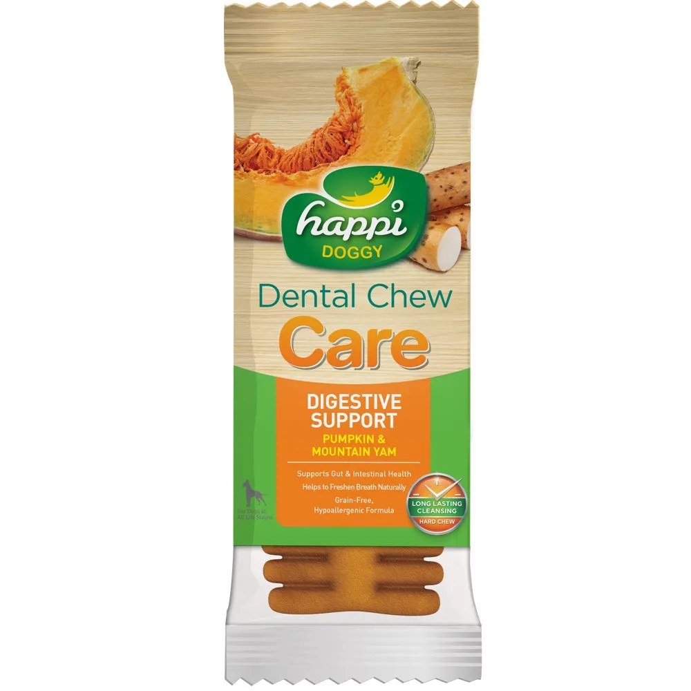 10 FOR $15: Happi Skippi (Doggy) Dental Chew Care Pumpkin & Mountain Yam Digestive Support 25g