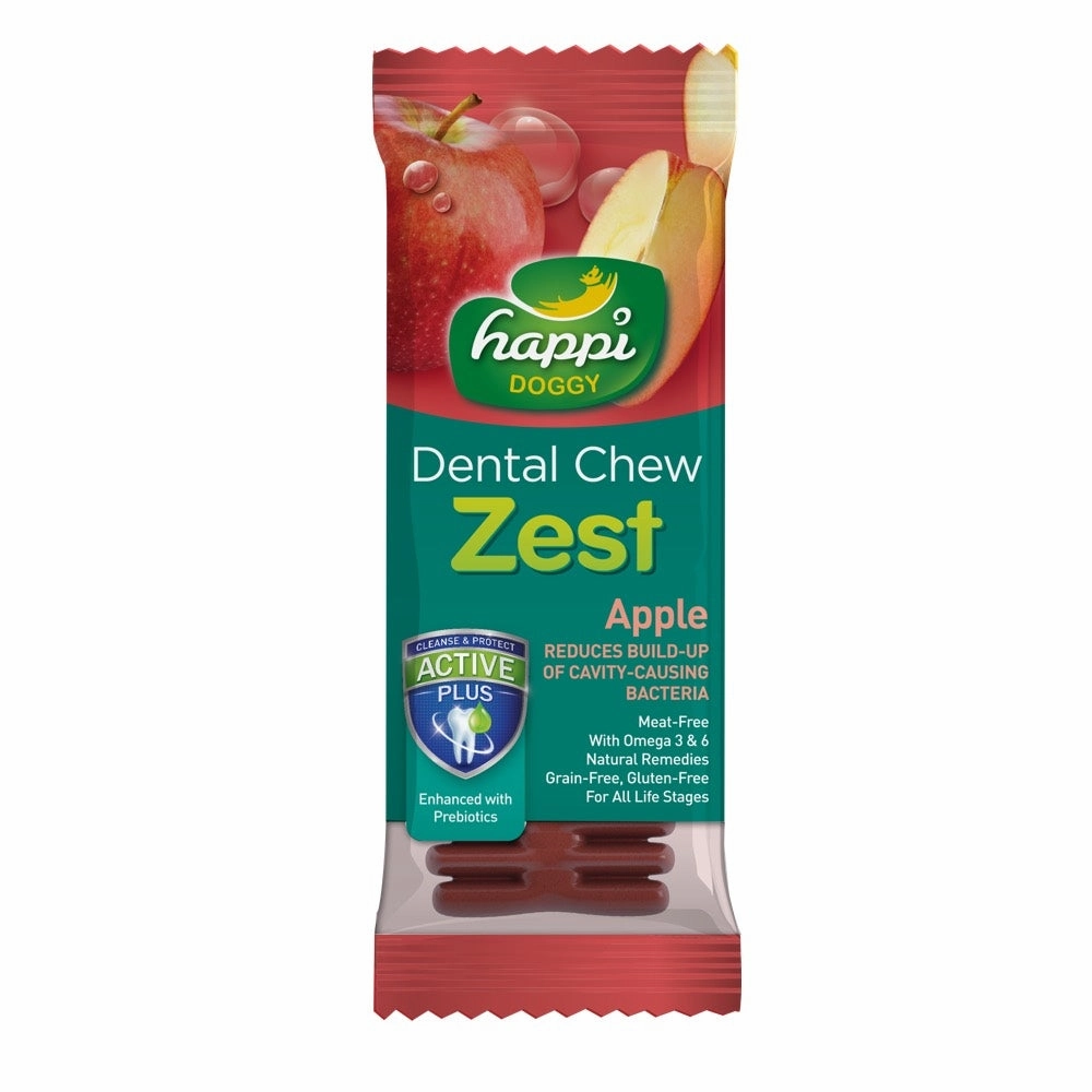 10 FOR $12: Happi Skippi (Doggy) Zest Apple 4 Inch Dental Dog Chew 25g