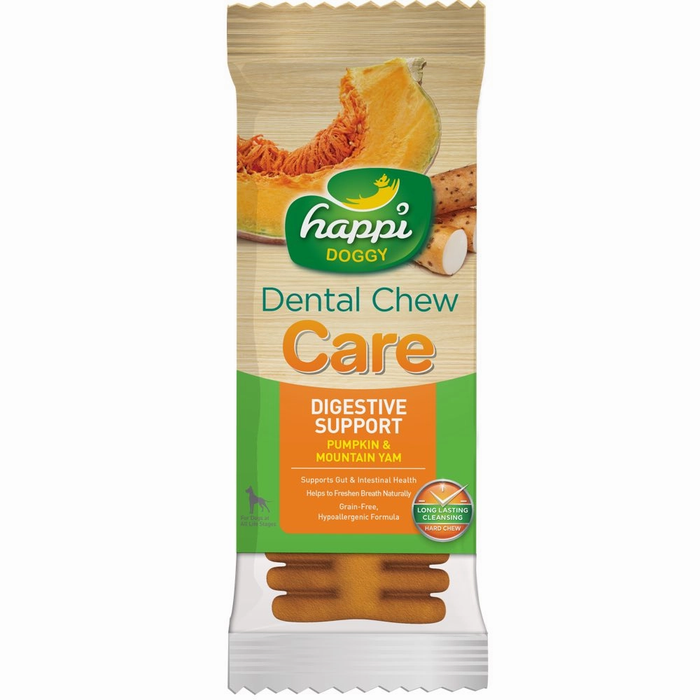 10 FOR $15: Happi Skippi (Doggy) Dental Chew Care Pumpkin & Mountain Yam Digestive Support 25g