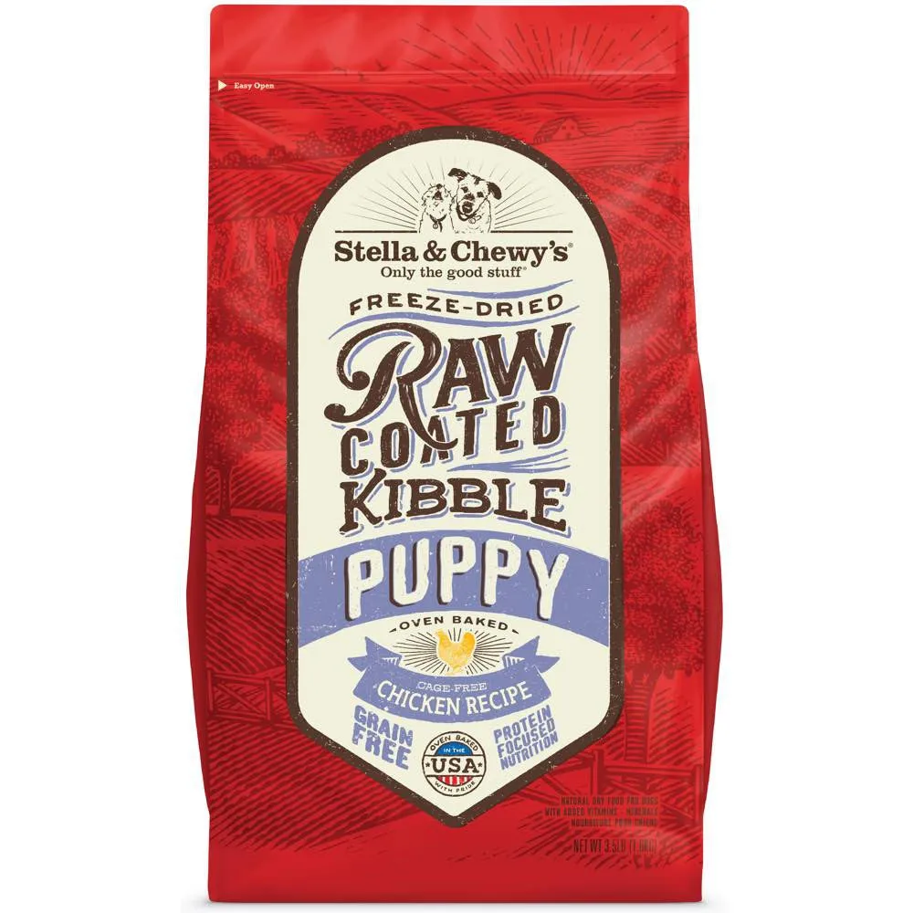 15% OFF FREE FD TREATS: Stella & Chewy's Freeze-Dried Raw Coated Kibble Chicken Puppy Grain-Free Dry Dog Food