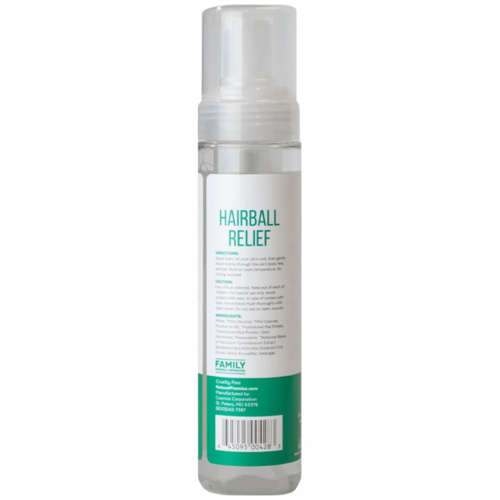 15% OFF: Naturel Promise Clinic   Aid Hairball Relief No-Rinse Foaming Cat Shampoo 7.4oz