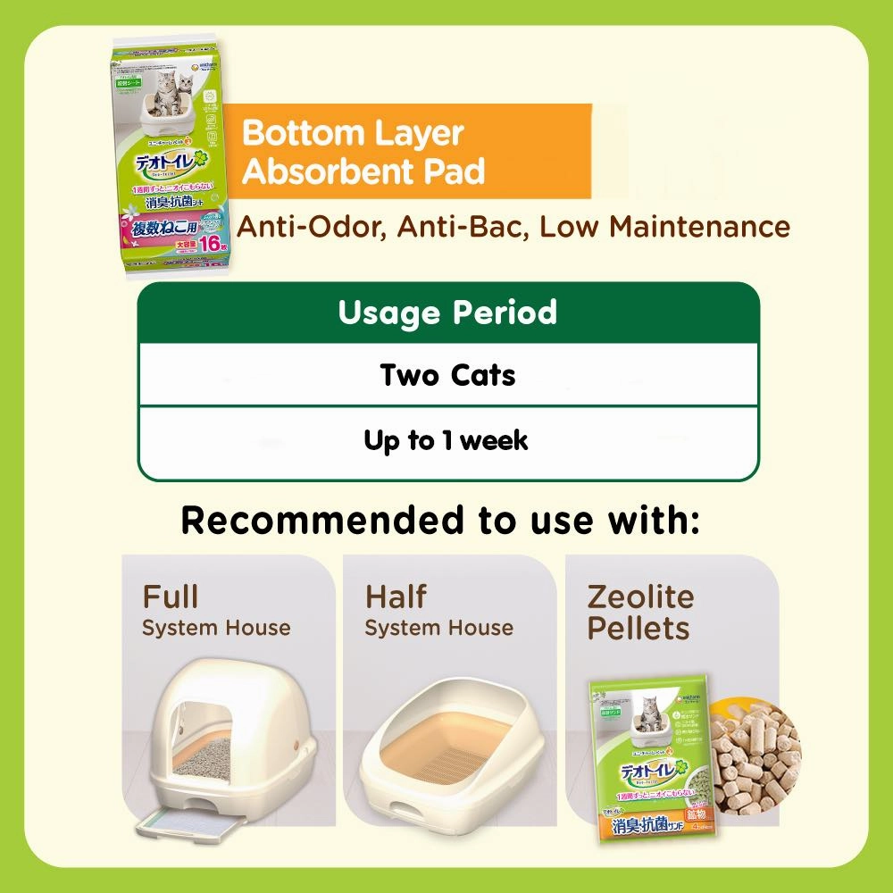 15% OFF: Unicharm Deo-Toilet Multi-Cat Absorbent Pads Refill 16pc