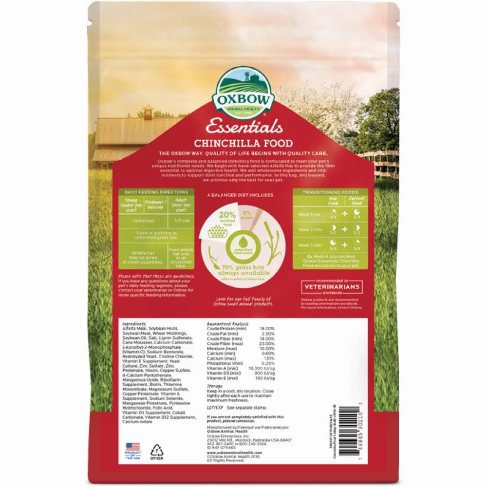 20% OFF: Oxbow Essentials Chinchilla Food