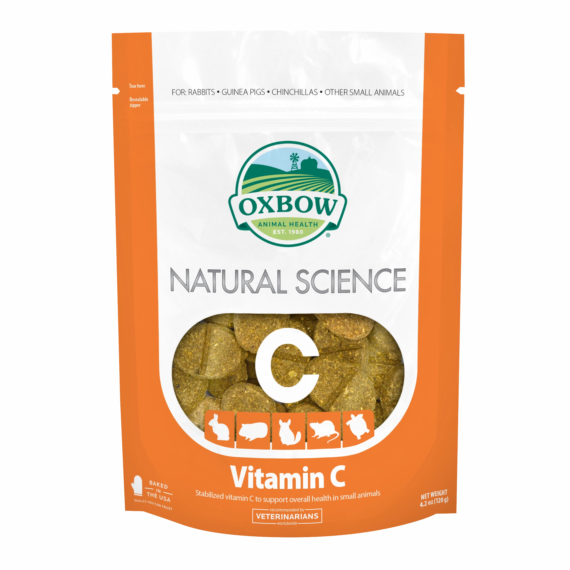 20% OFF: Oxbow Natural Science Vitamin C Supplement For Small Animals 60 tabs