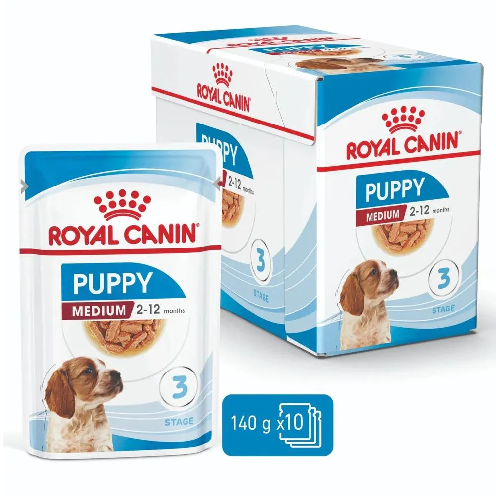 33% OFF: Royal Canin Medium Puppy Pouch Dog Food 140g x 10