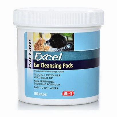 8 in 1 Excel Ear Cleansing Pads for Dogs & Cats 90pcs