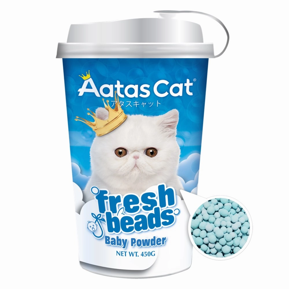 $2 OFF: Aatas Cat Litter Deodorising Fresh Beads (Baby Powder) 450g