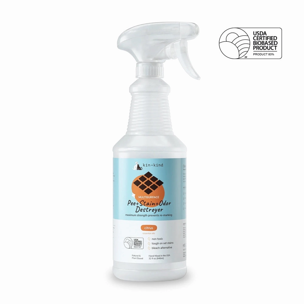 $2 OFF: Kin Kind Pee Stain Odor Destroyer 32oz (Multi-Surface) - Citrus