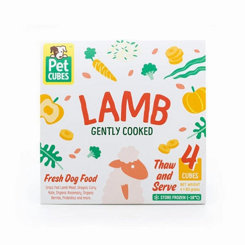 *FROZEN* PetCubes Dog Frozen Gently Cooked Lamb 320g