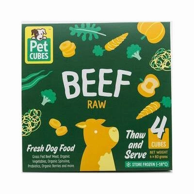 *FROZEN* PetCubes Dog Raw Beef 2.24kg (7 x 320g)