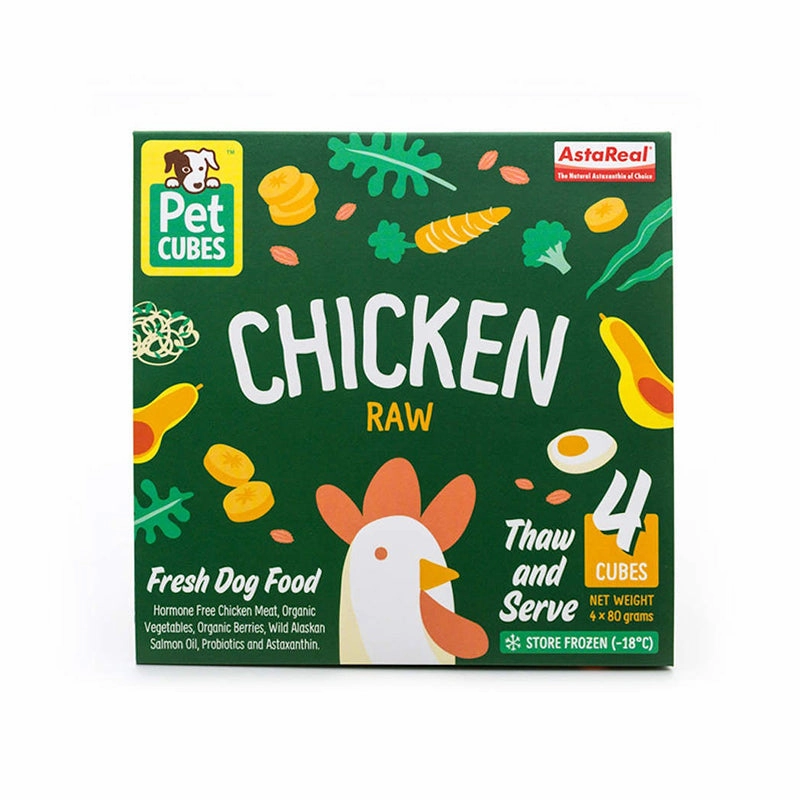 *FROZEN* PetCubes Dog Raw Chicken 2.24kg (7 x 320g) ( EXPIRY AUG 2025 )