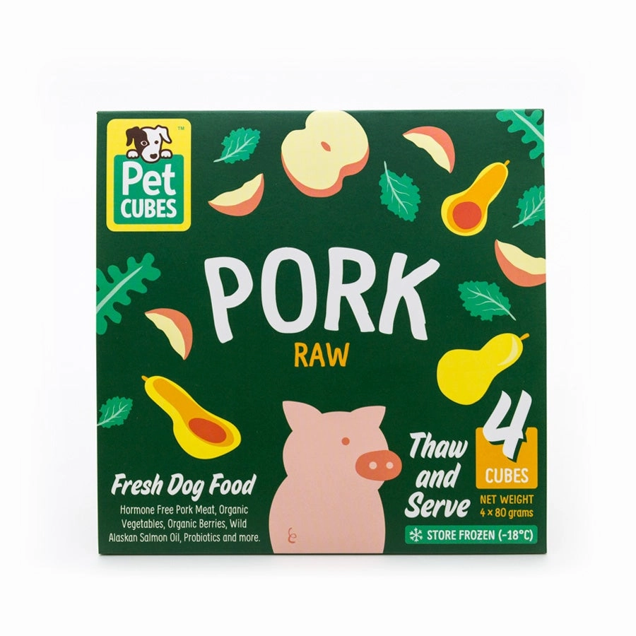 *FROZEN* PetCubes Dog Raw Pork 2.24kg (7 x 320g)
