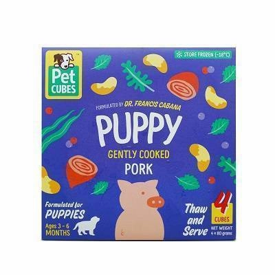 *FROZEN* Petcubes Puppy Frozen Gently Cooked Pork 320g