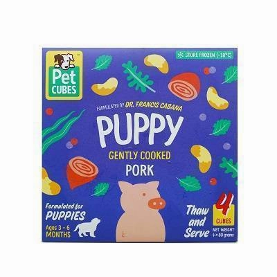*FROZEN* Petcubes Puppy Frozen Gently Cooked Pork 320g