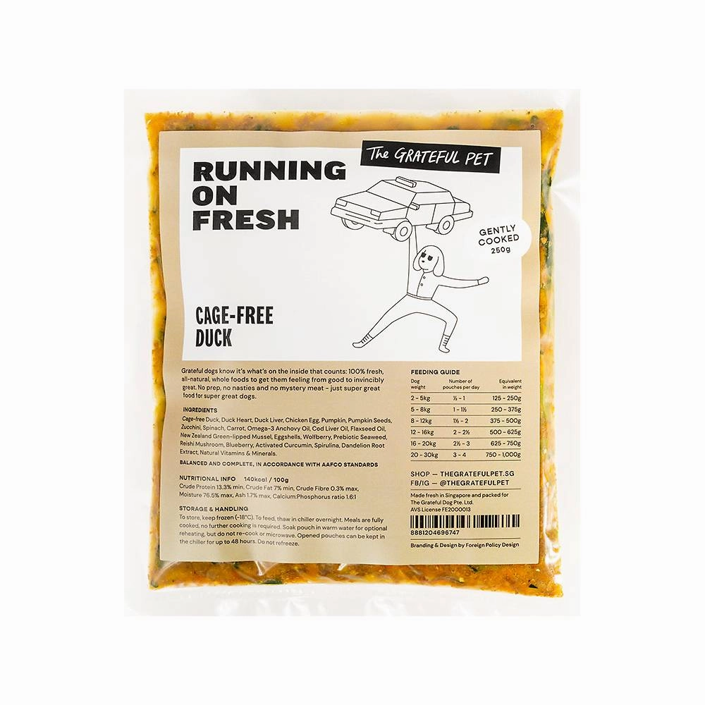 *FROZEN* The Grateful Pet Dog Gently Cooked Cage-Free Duck 250g