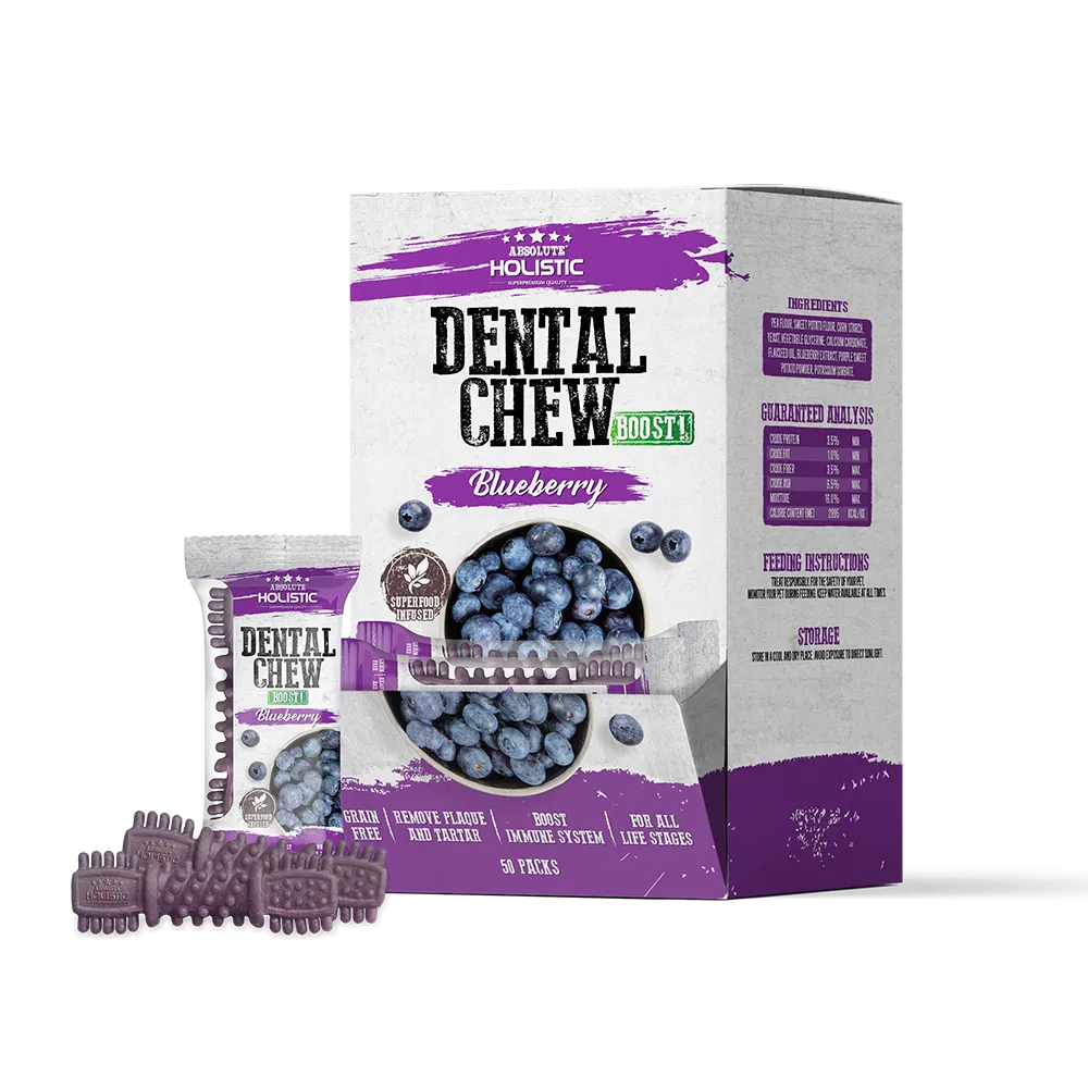 Absolute Holistic Dog Boost Dental Chew Blueberry 25g (4")