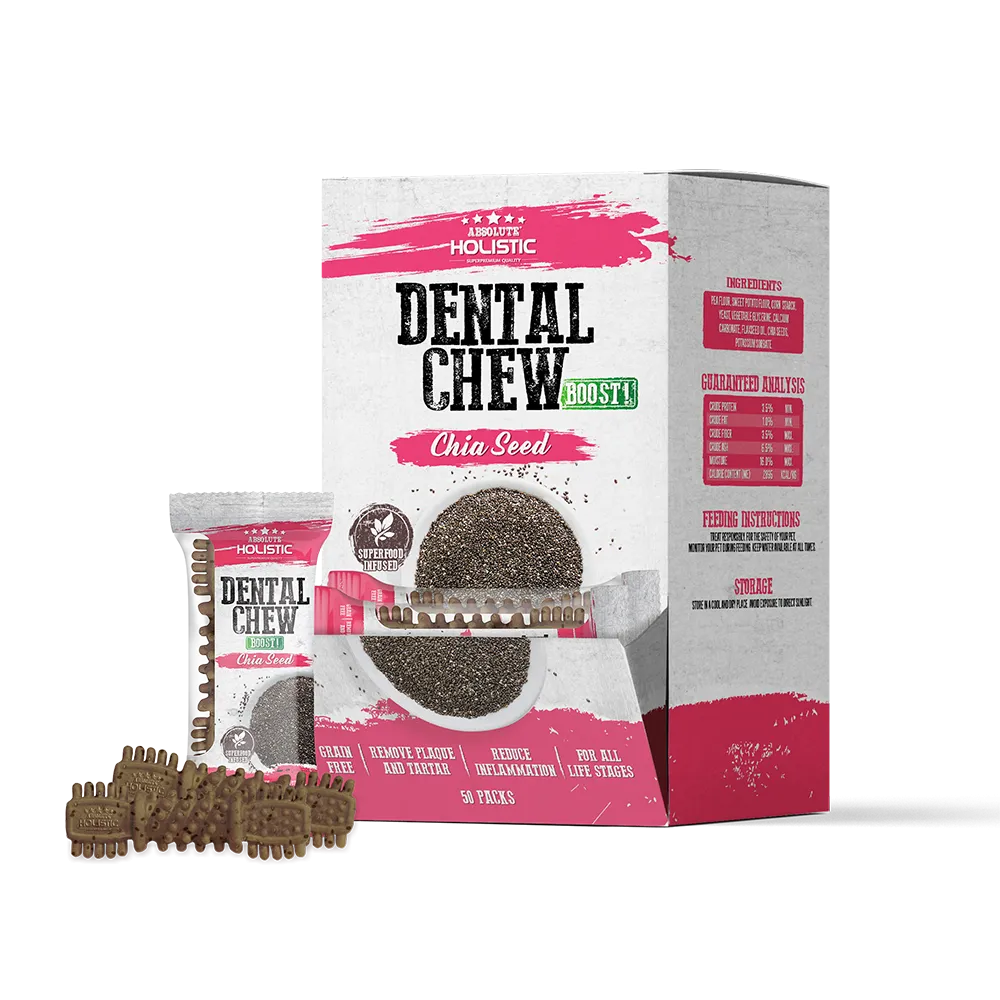 Absolute Holistic Dog Boost Dental Chew Chia Seed 25g (4")