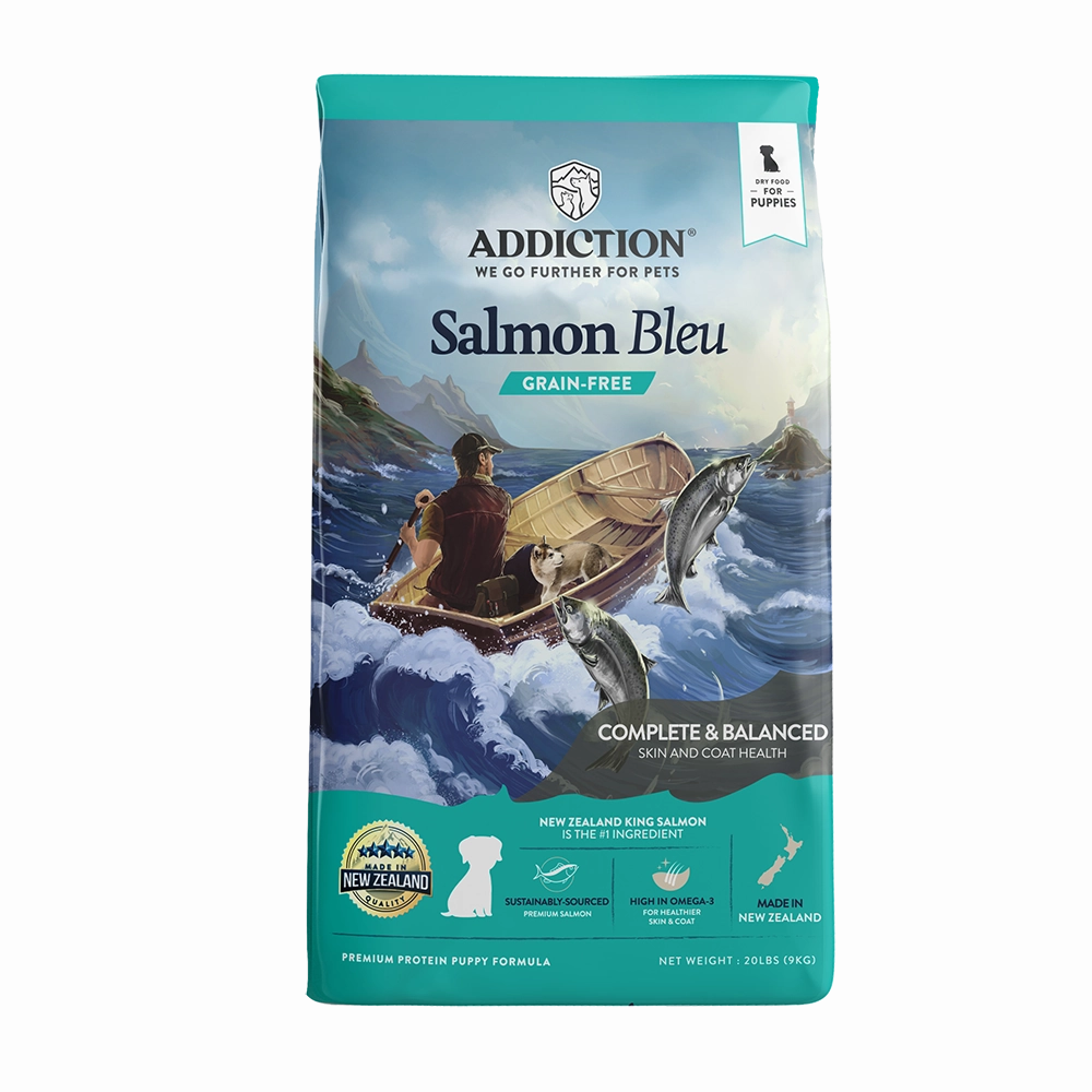 Addiction Dog Puppy Salmon Bleu Formula 20lb