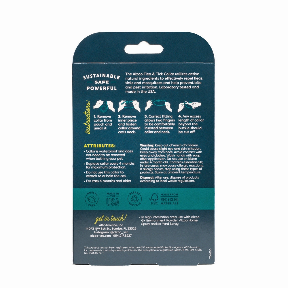 Alzoo Natural F&T Collar Cats