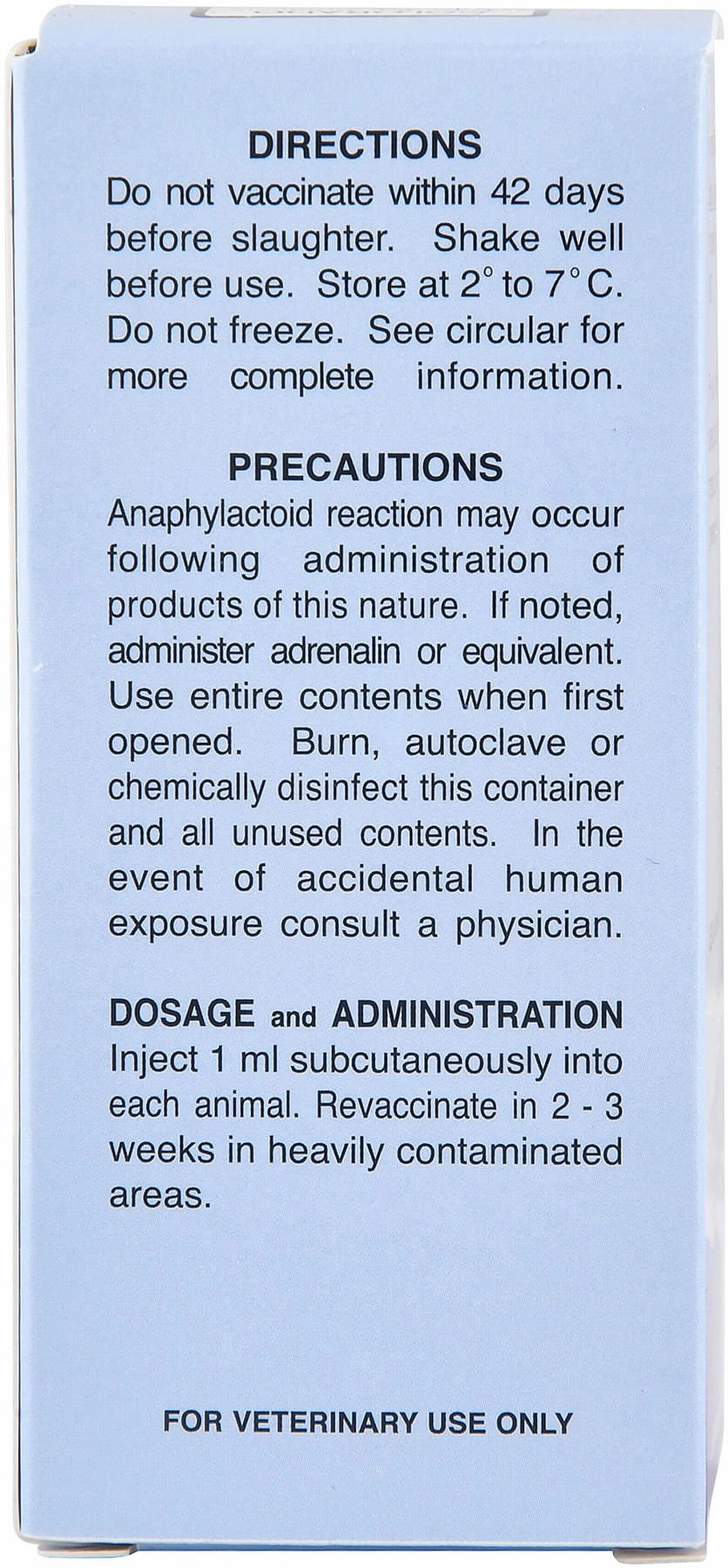 Anthrax Spore Vaccine for Horses & Livestock