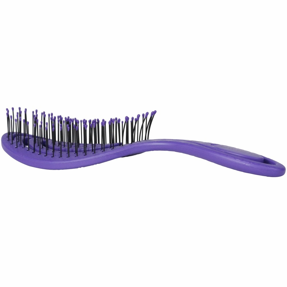 Bass Brushes Bio-Flex Swirl Detangling Hair Brush For Cats & Dogs (Purple)