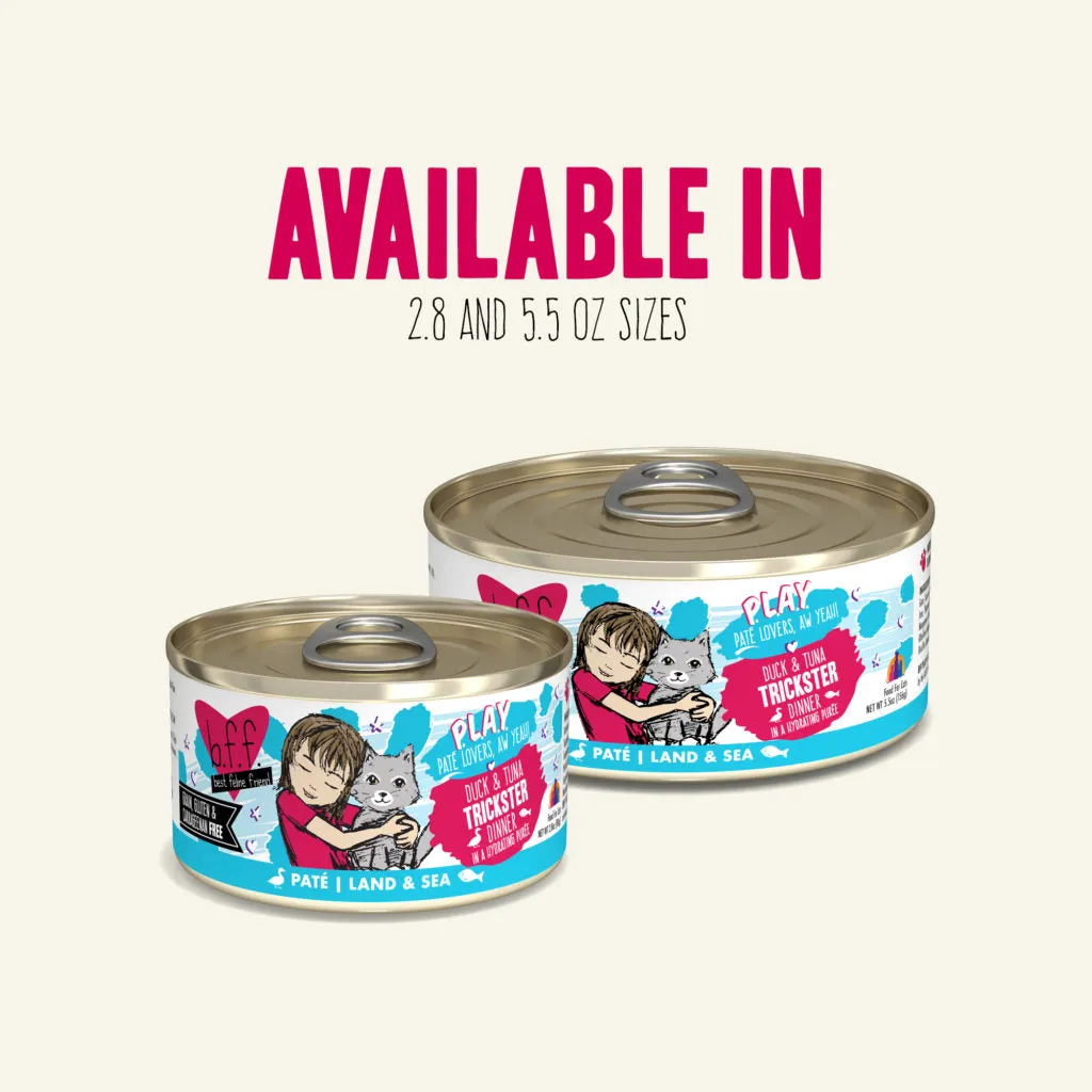 B.F.F. Wet Cat Food PLAY (Pat Lovers, Aw Yeah!) Duck & Tuna Trickster