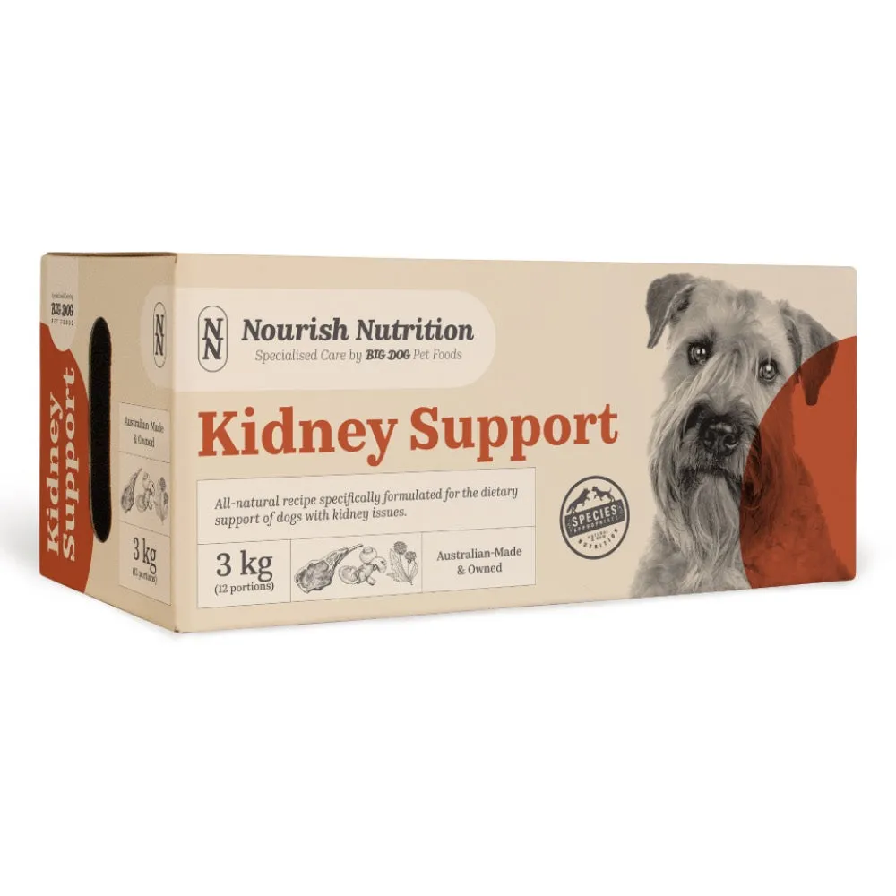 Big Dog Barf Nourish Nutrition Kidney Support Frozen Raw Dog Food 3kg