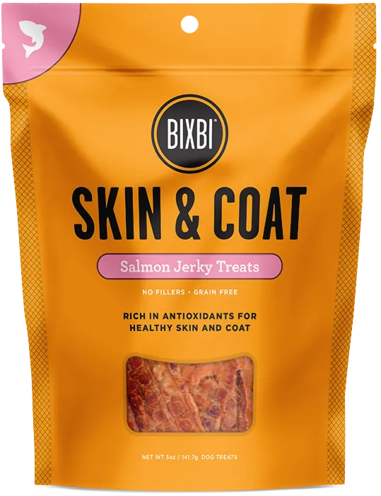 Bixbi Jerky Dog Treats Skin & Coat Salmon