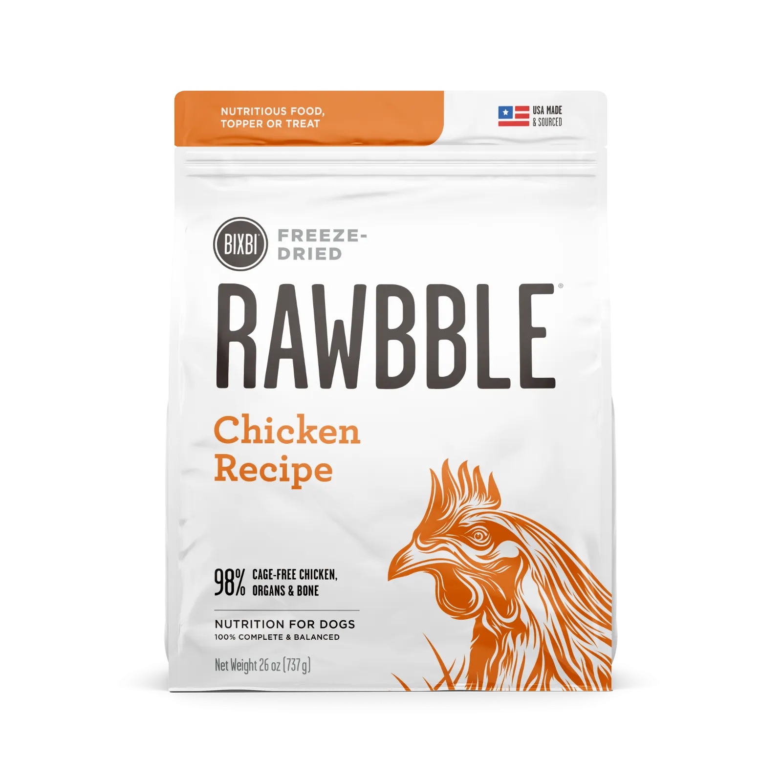 Bixbi RAWBBLE Freeze-Dried Dog Food Chicken Recipe