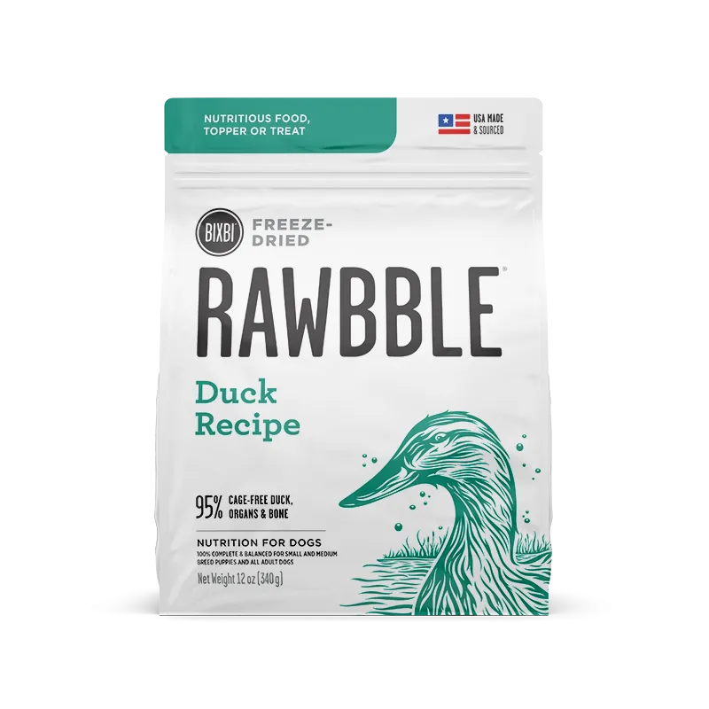 Bixbi RAWBBLE Freeze-Dried Dog Food Duck Recipe