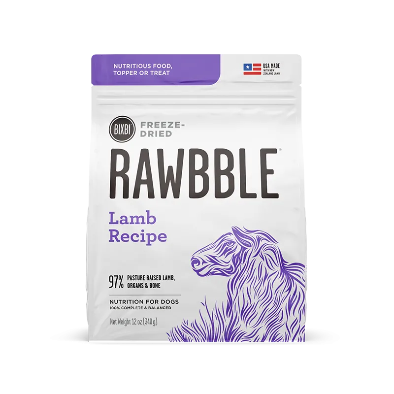 Bixbi RAWBBLE Freeze-Dried Dog Food Lamb Recipe