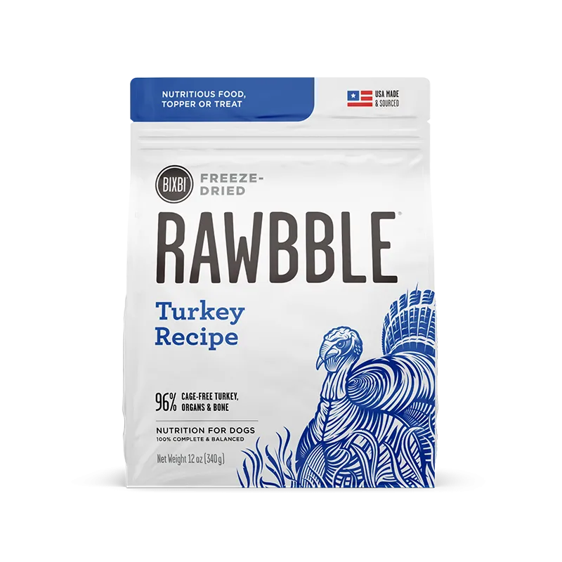 Bixbi RAWBBLE Freeze-Dried Dog Food Turkey Recipe