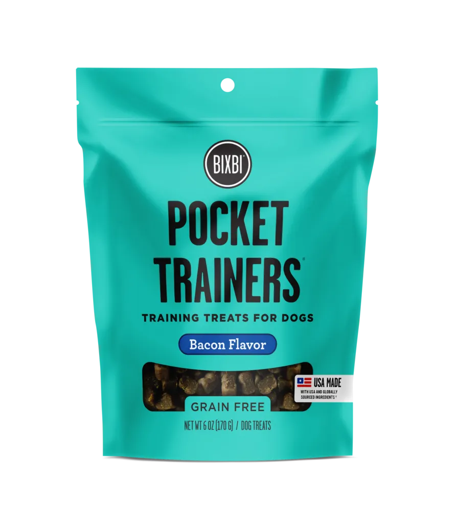 Bixbi Soft Dog Treats Pocket Trainers Bacon Flavor 6oz Bag