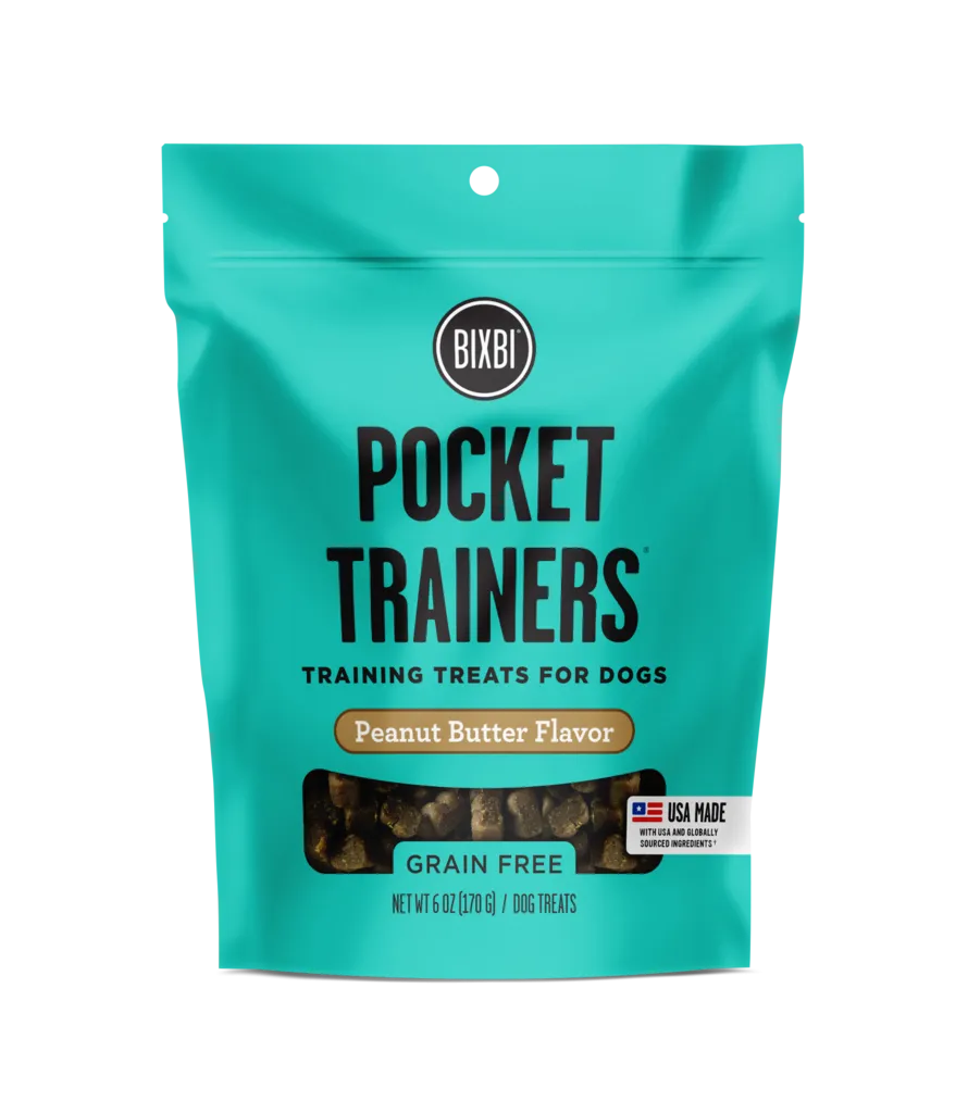 Bixbi Soft Dog Treats Pocket Trainers Peanut Butter Flavor 6oz Bag