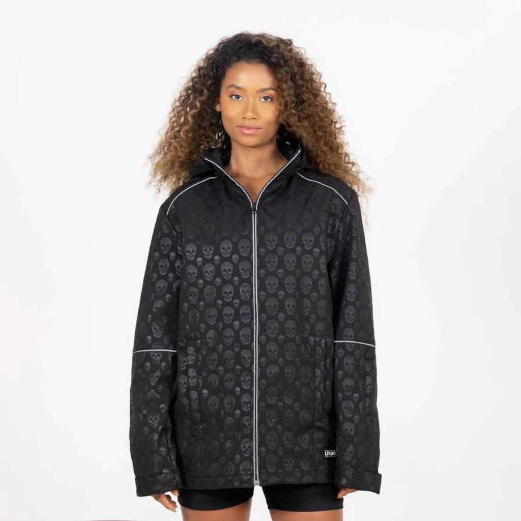 Black Skull Unisex Raincoat