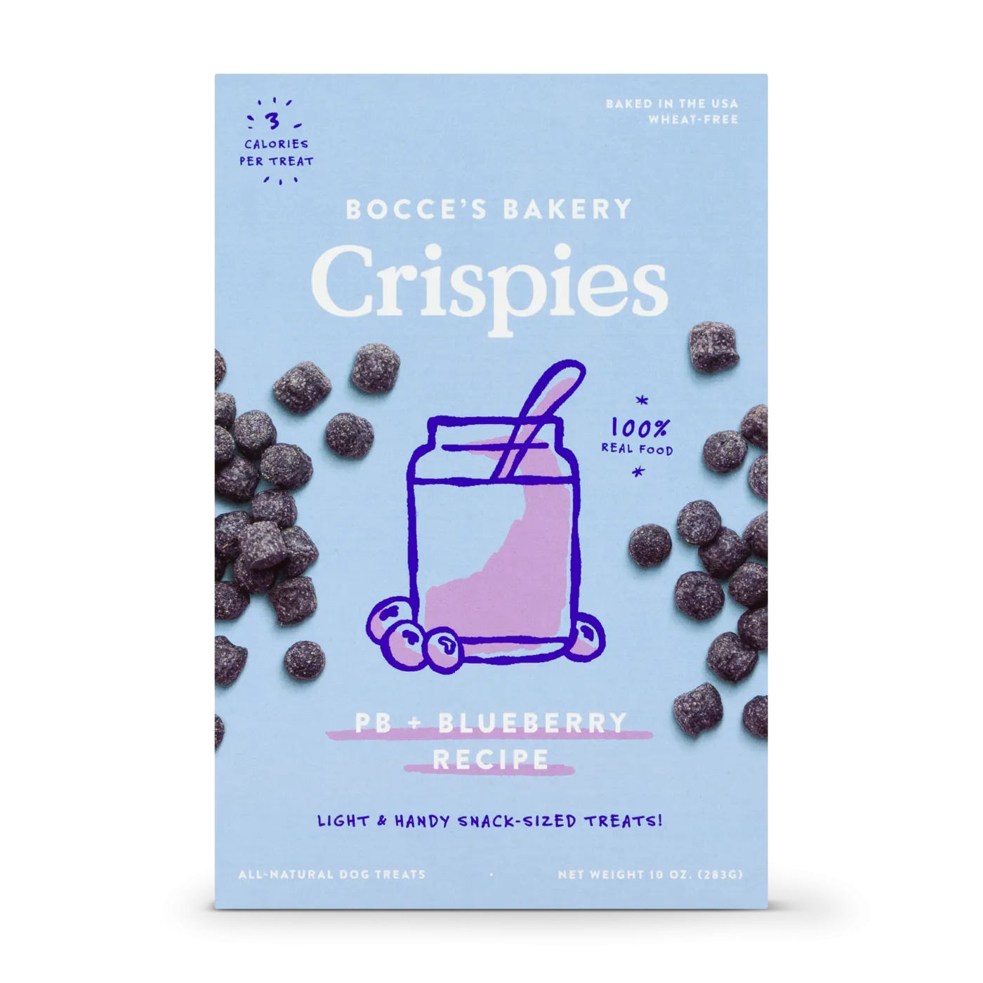 Bocces Crispies PB   Blueberry Recipe 10oz box