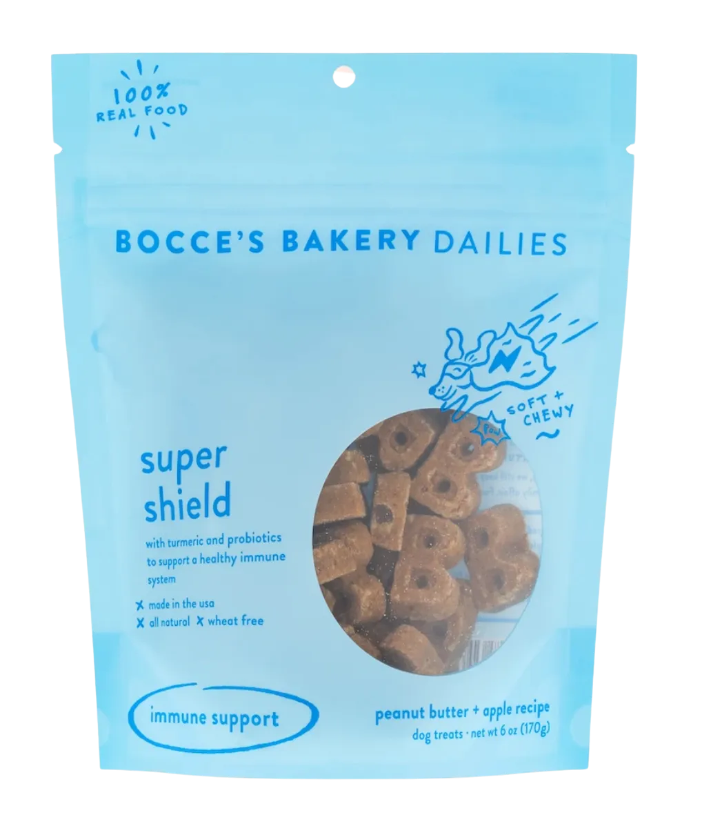 Bocces Dailies Soft & Chewy Dog Treats - Super Shield 6oz Bag
