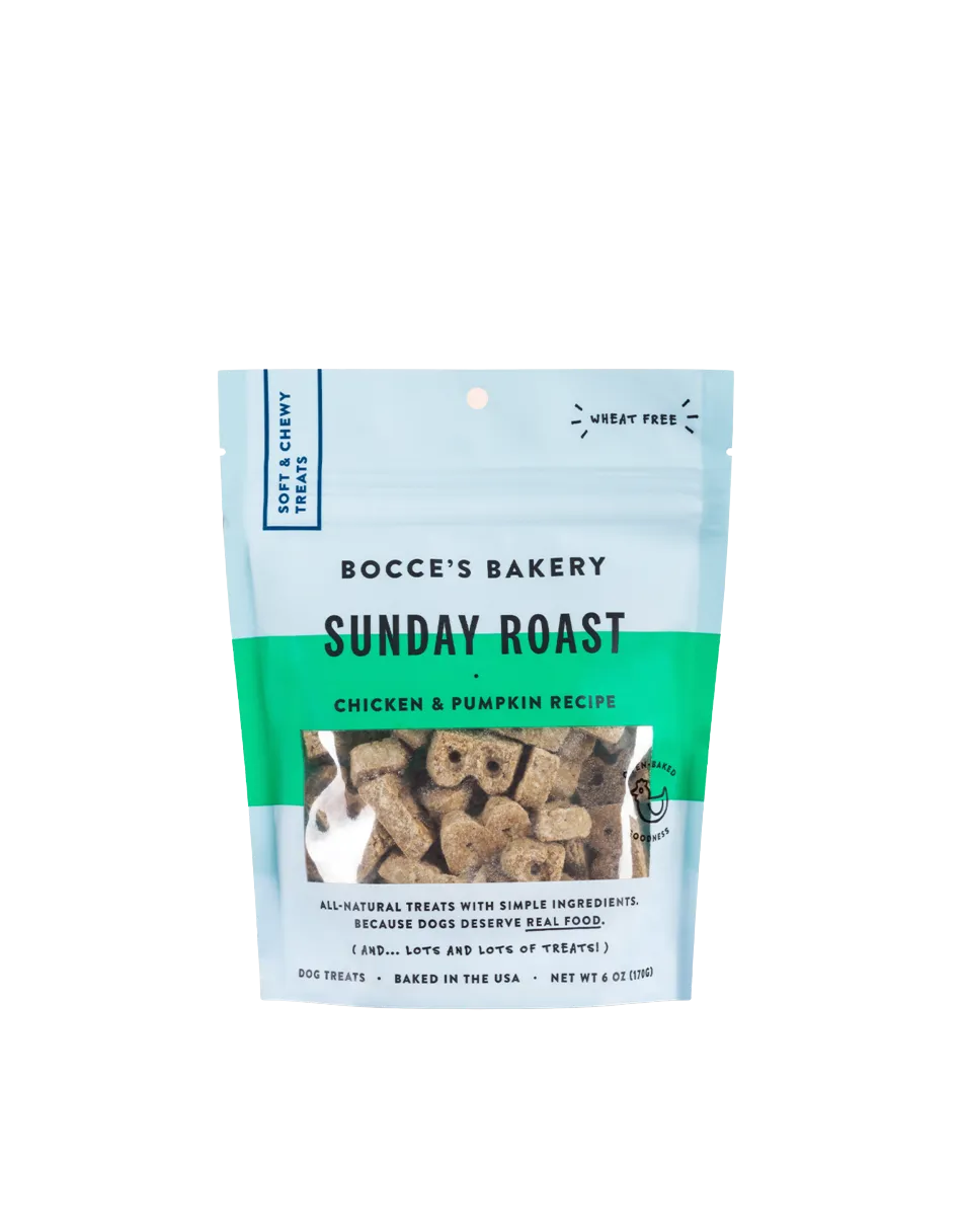 Bocces Everyday Soft & Chewy Treats - Sunday Roast 6oz bag