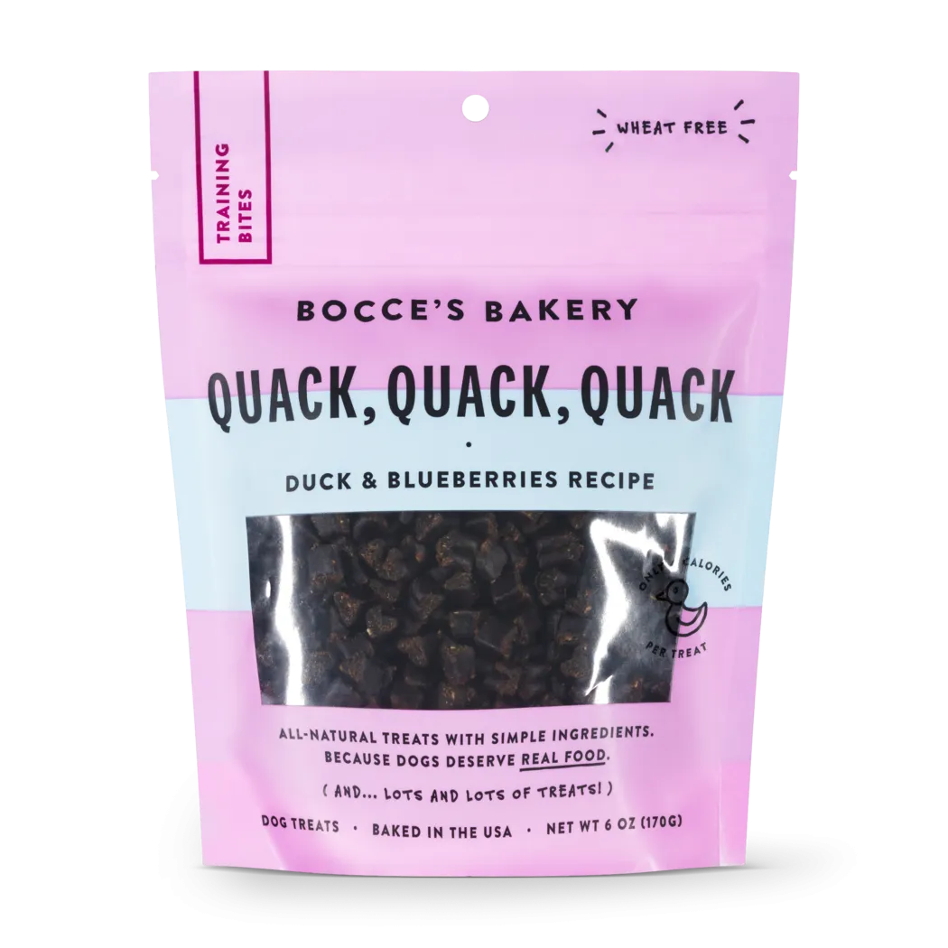 Bocces Everyday Training Bites Quack, Quack, Quack 6oz bag