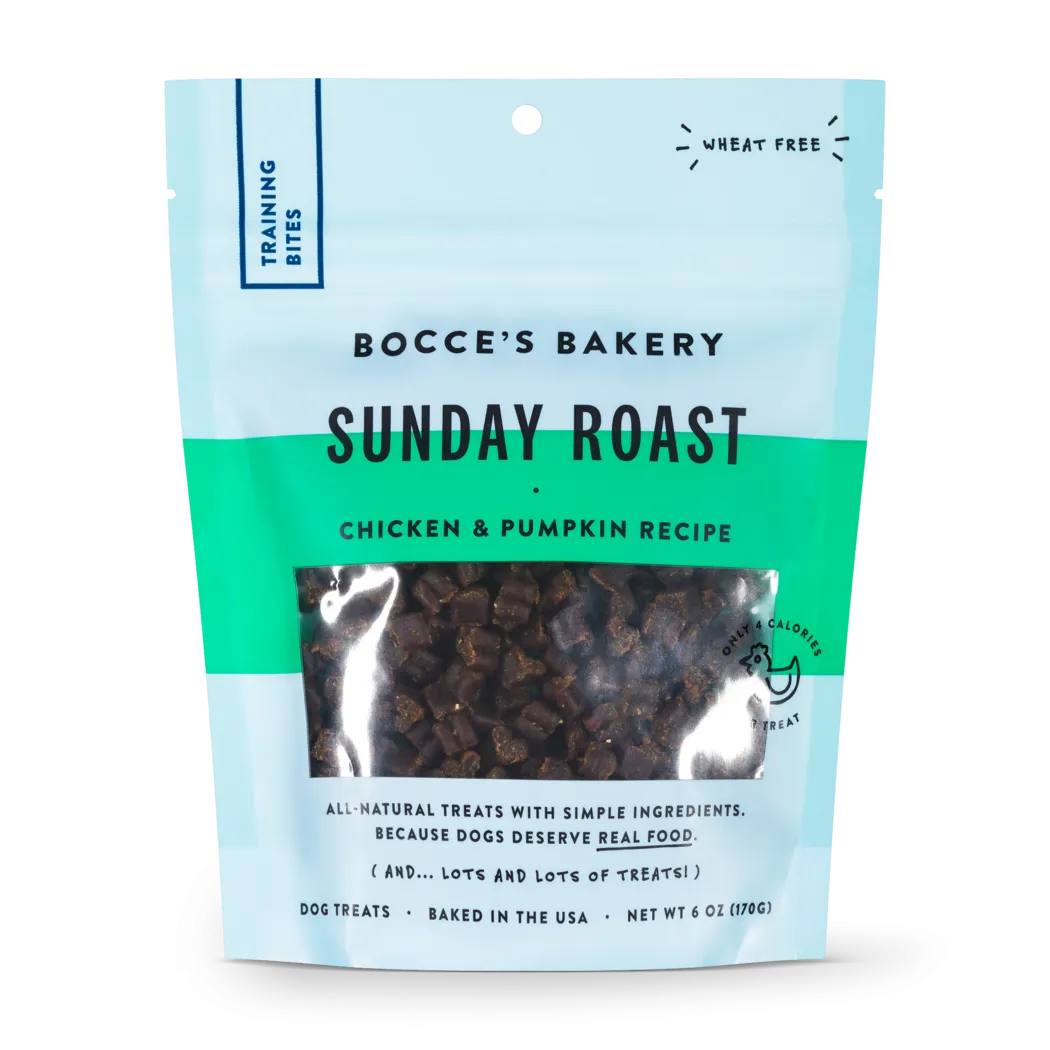 Bocces Everyday Training Bites Sunday Roast 6oz bag