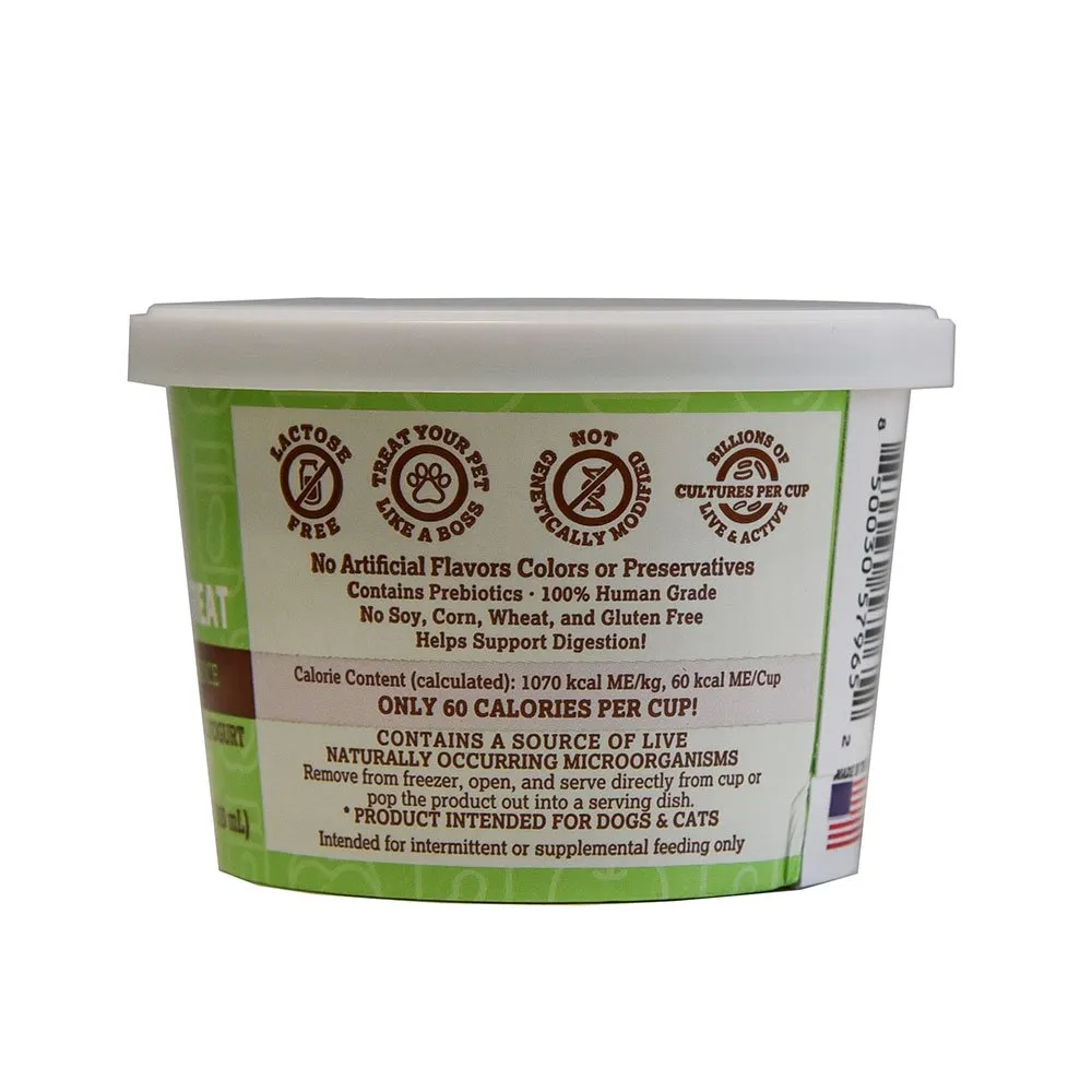 Boss Dog Greek Style Frozen Yogurt Pet Treat - Peanut Butter & Applesauce 3.5oz Single Cup