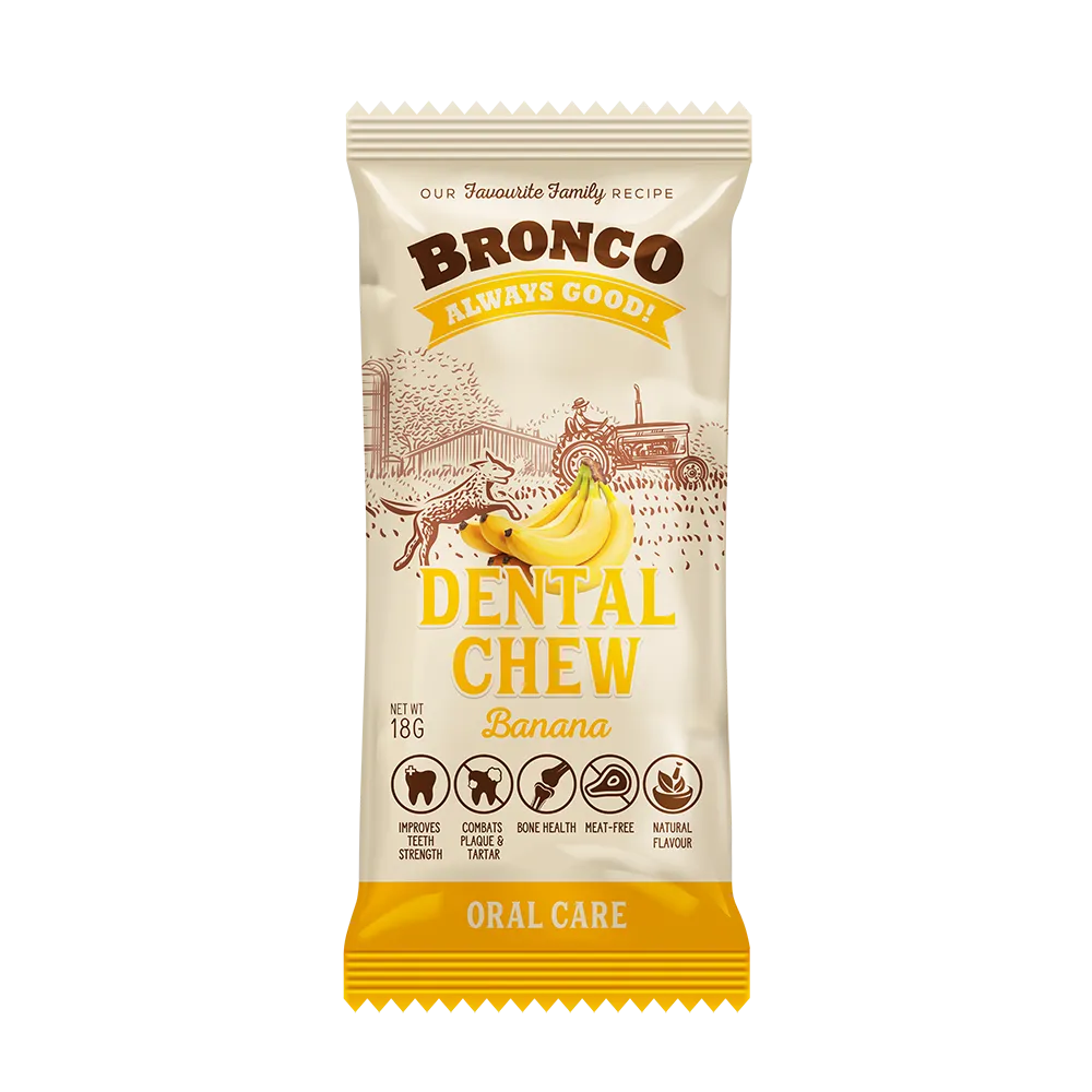 Bronco Dog Dental Chew Banana 18g