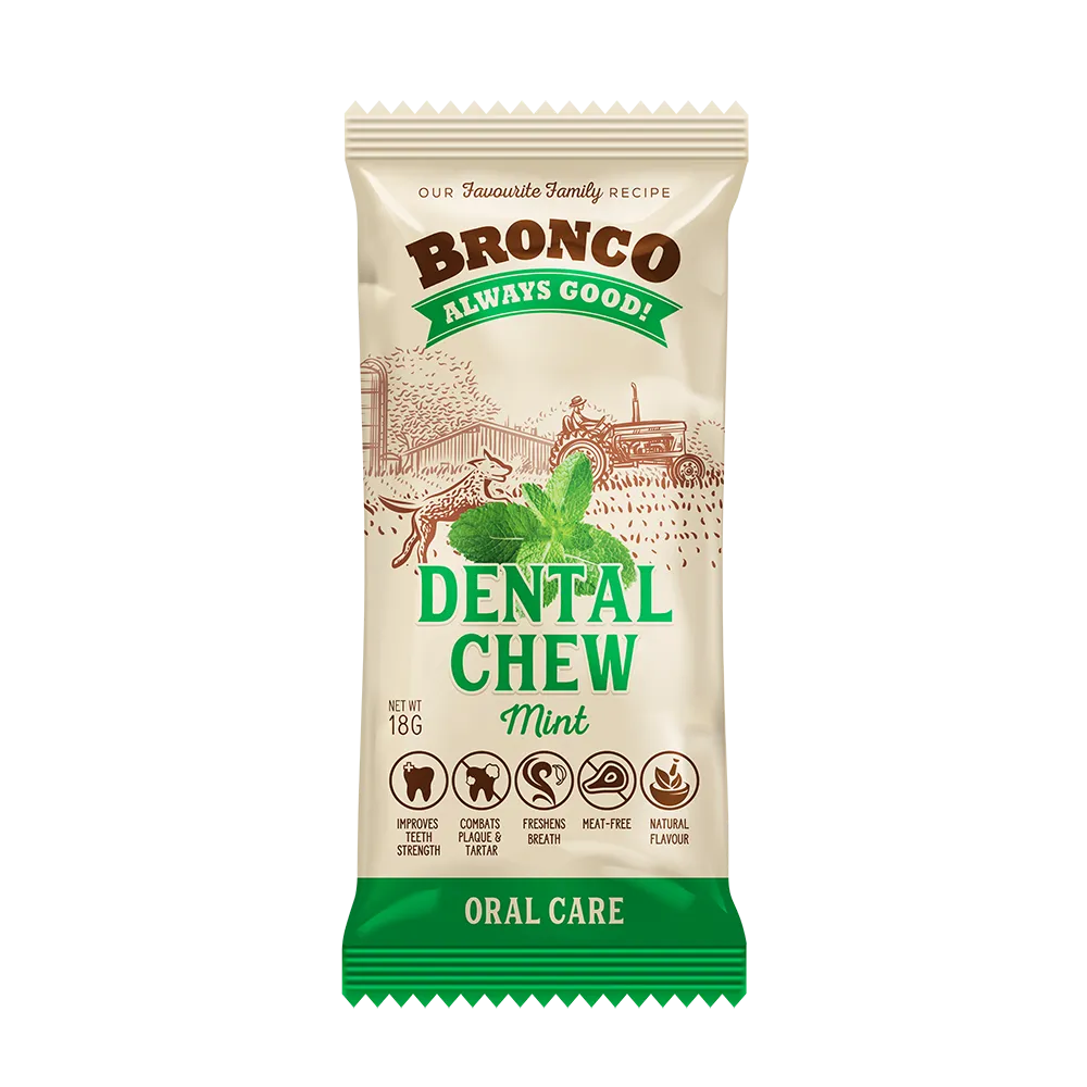 Bronco Dog Dental Chew Mint 18g