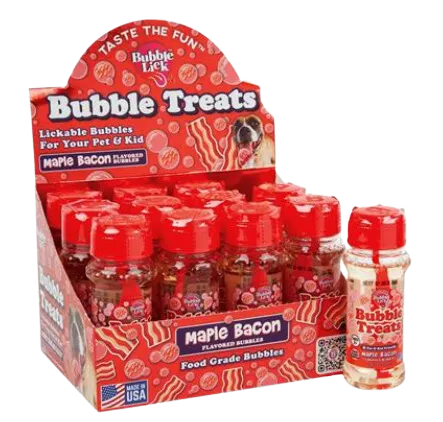 Bubble Lick Bubble Treats for Dogs - Maple Bacon Flavor