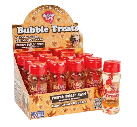 Bubble Lick Bubble Treats for Dogs - Peanut Butter Flavor