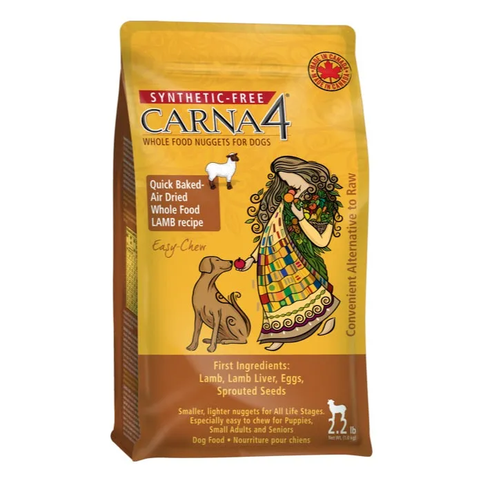BUNDLE DEAL: Carna4 Quick Baked Air Dried Easy Chew Lamb Grain-Free Dry Dog Food 2.2lb