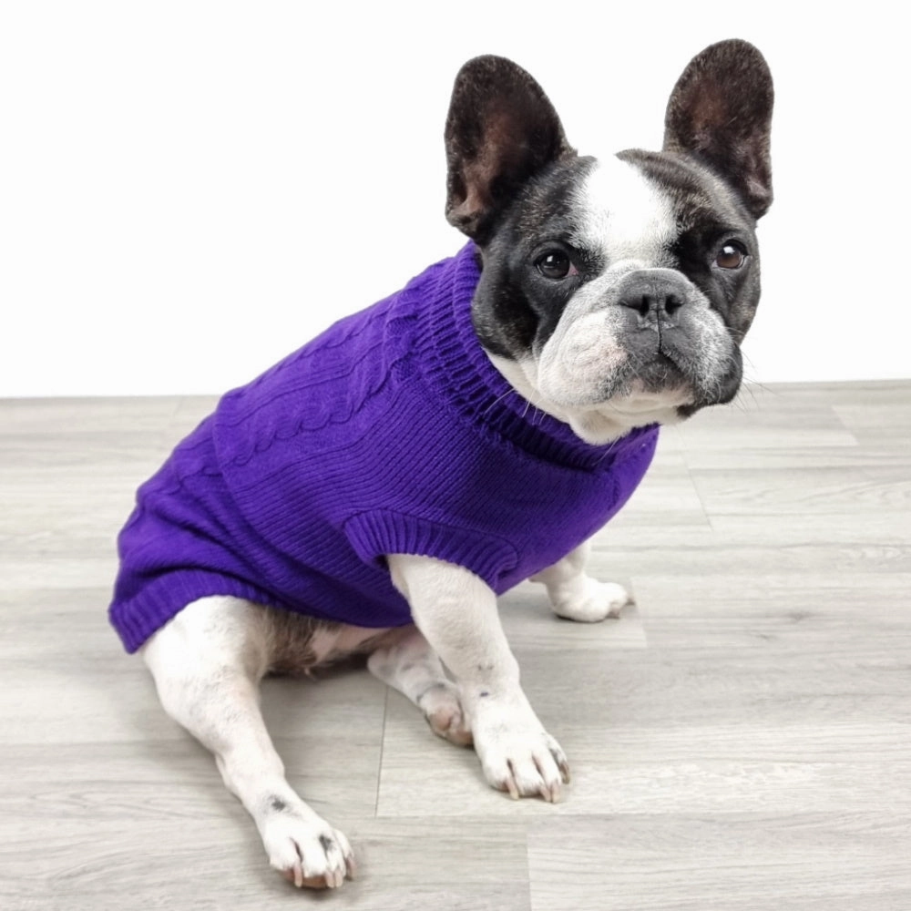 Cable Knit Jumper - Grape