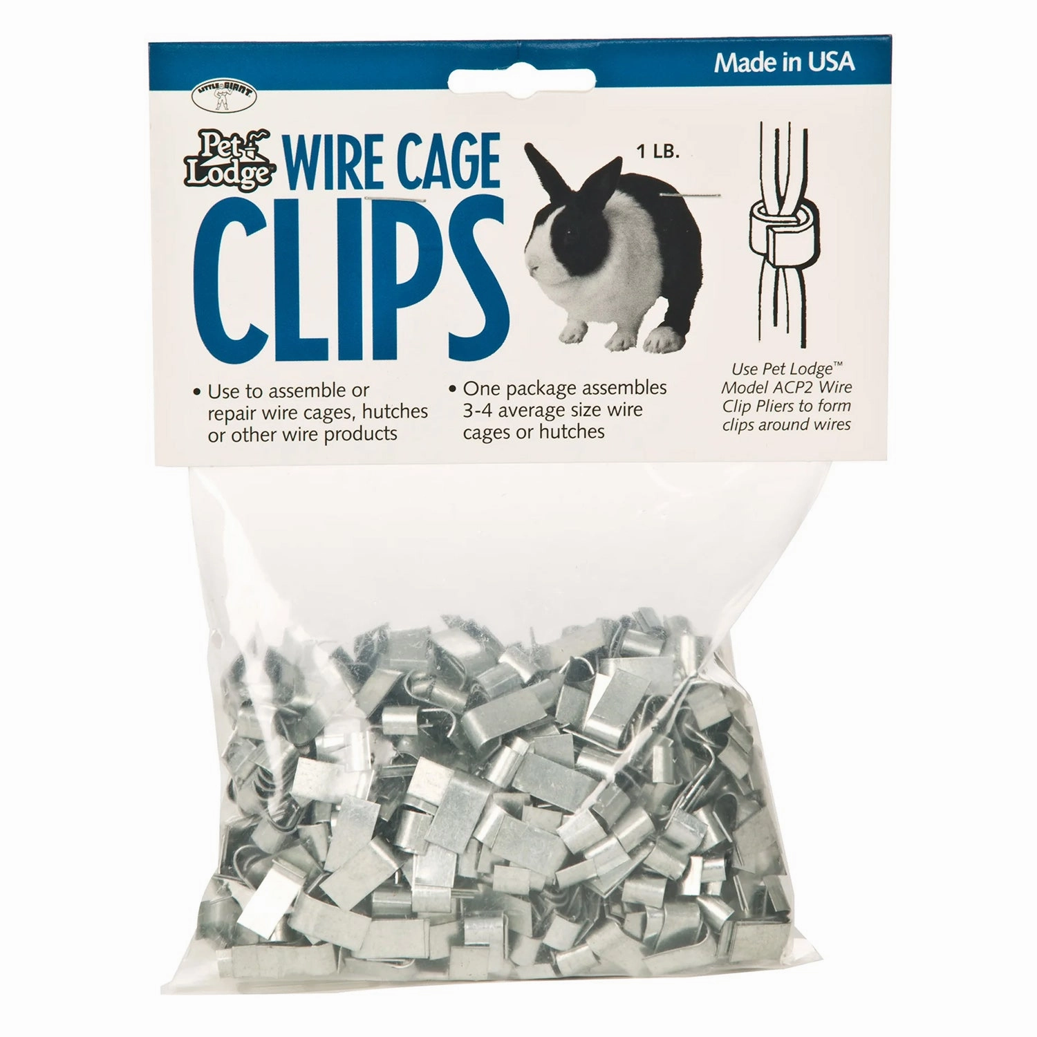 Cage Clips (J Clips), 1 lb pkg