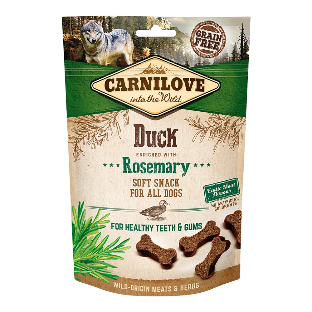 Carnilove Duck enriched with Rosemary Soft Snack for Dogs - 200g