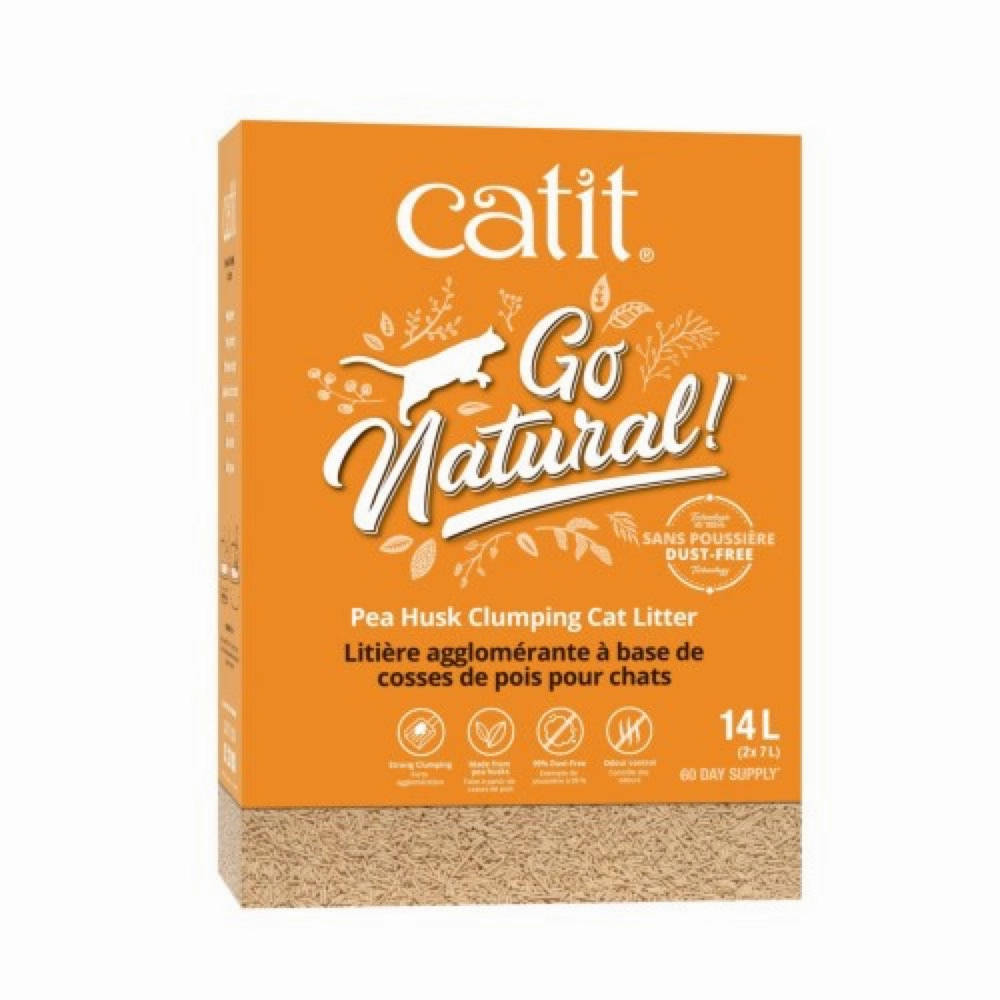Catit Go Natural Clumping Pea Husk Cat Litter 14L